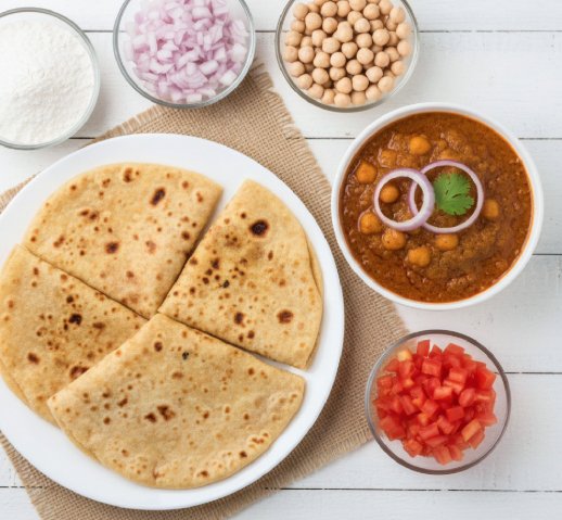Chapati  Chana Masala