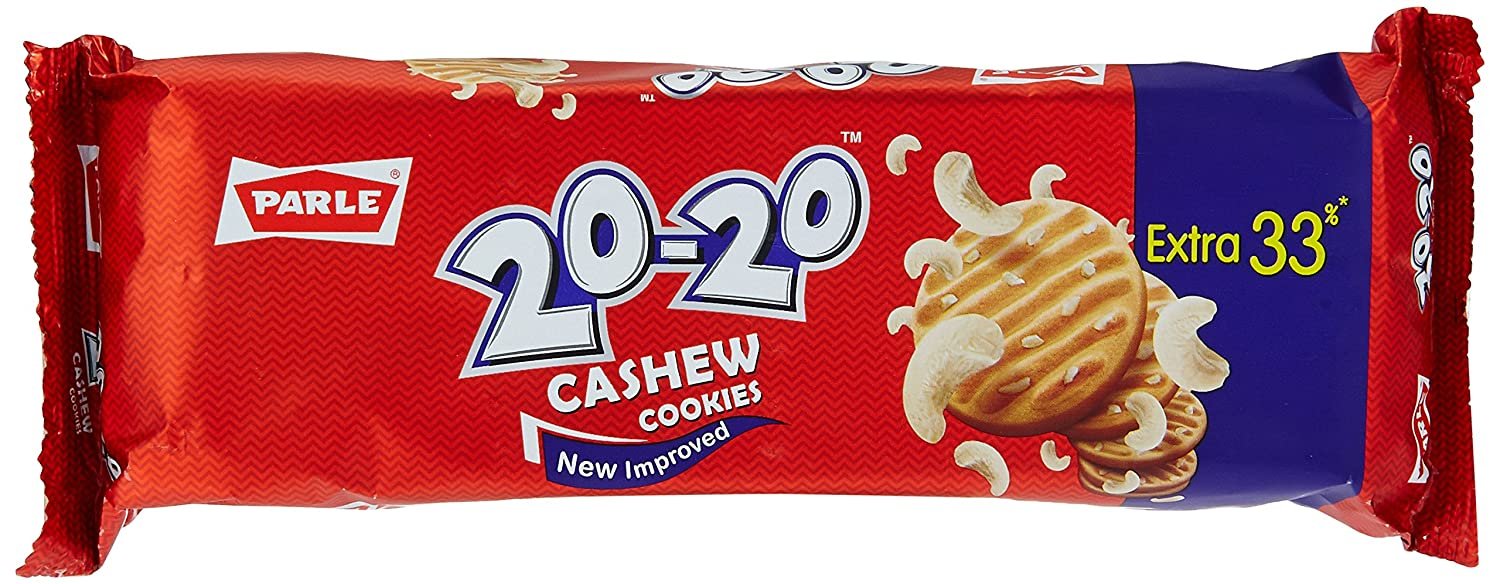 Parle 20-20 Cashew Cookies 33% extra
