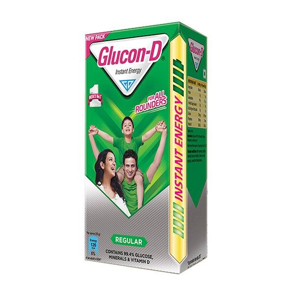Glucon-D Regular (75g+50g - 125g) Free Everyuth Walnut Scrub