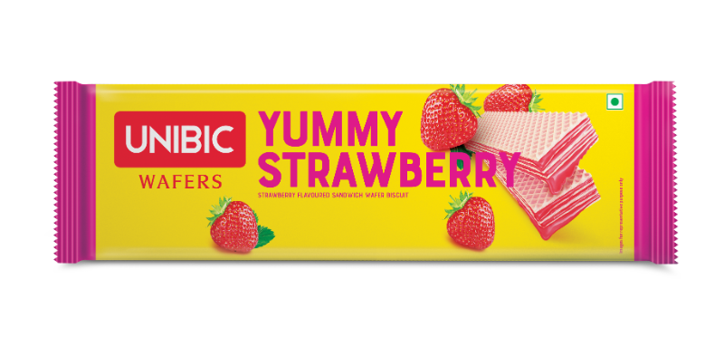 Unibic Yummy Strawberry Wafers 75gm Buy1Get1