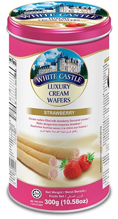 White Castle Luxury Cream Wafers Strawberry (300g)